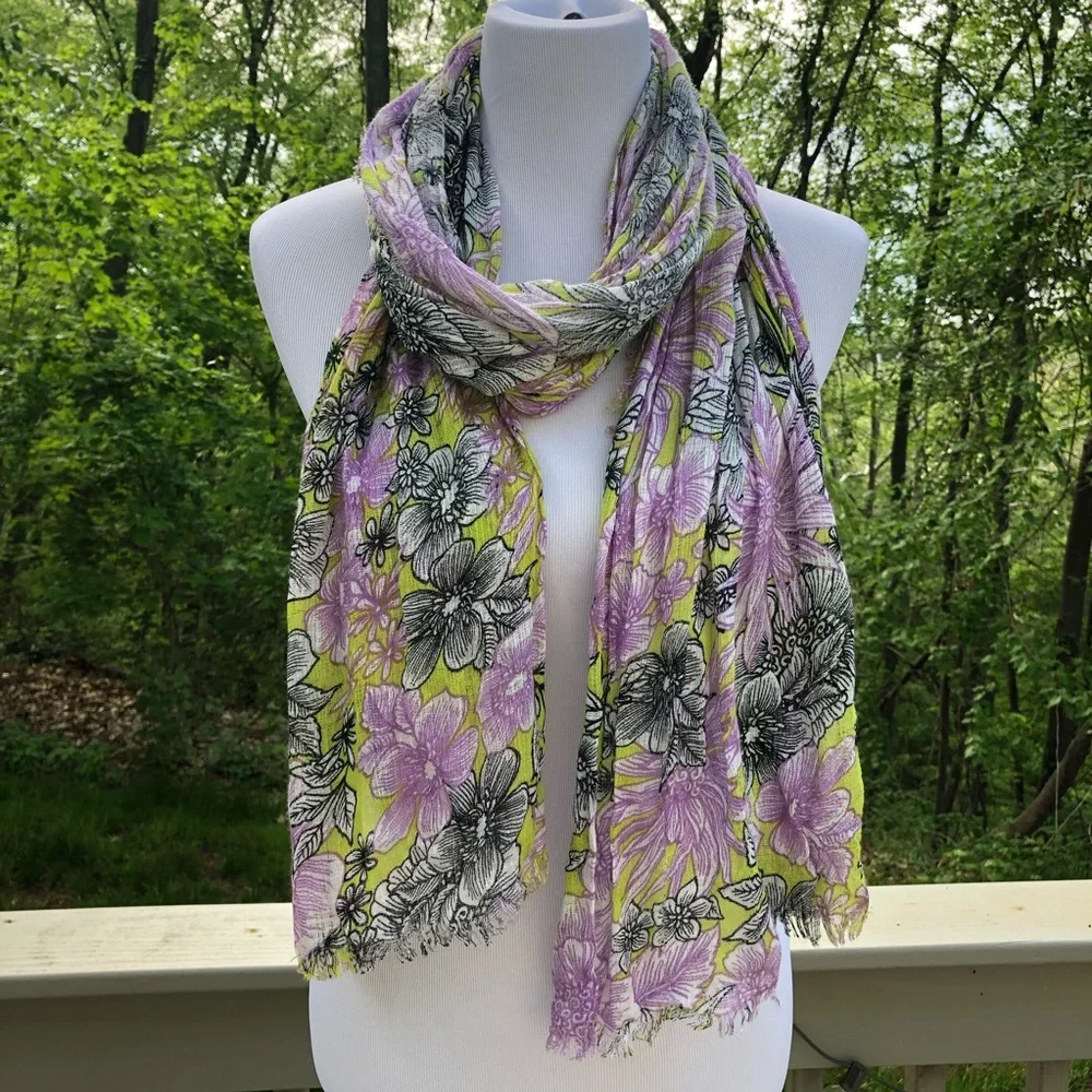 Floral Print Casual Scarf